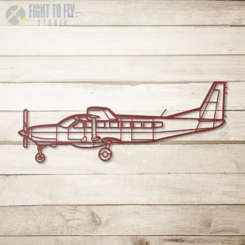 C 208B Die Cut Metal Wall Art - Sign - Pilot gifts - WWII warbird t-shirt