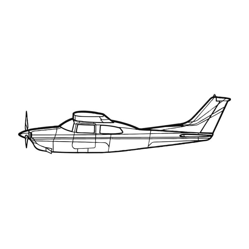 C 210L Die Cut Metal Wall Art - Sign - Pilot gifts - WWII warbird t-shirt