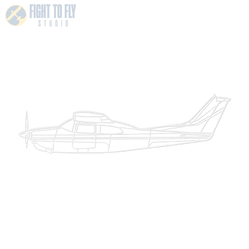 C 210L Die Cut Metal Wall Art - Sign - Pilot gifts - WWII warbird t-shirt