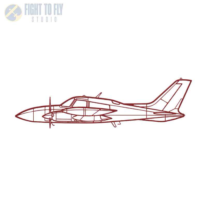C 310R Die Cut Metal Wall Art - Sign - Pilot gifts - WWII warbird t-shirt