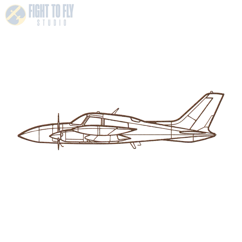 C 310R Die Cut Metal Wall Art - Sign - Pilot gifts - WWII warbird t-shirt