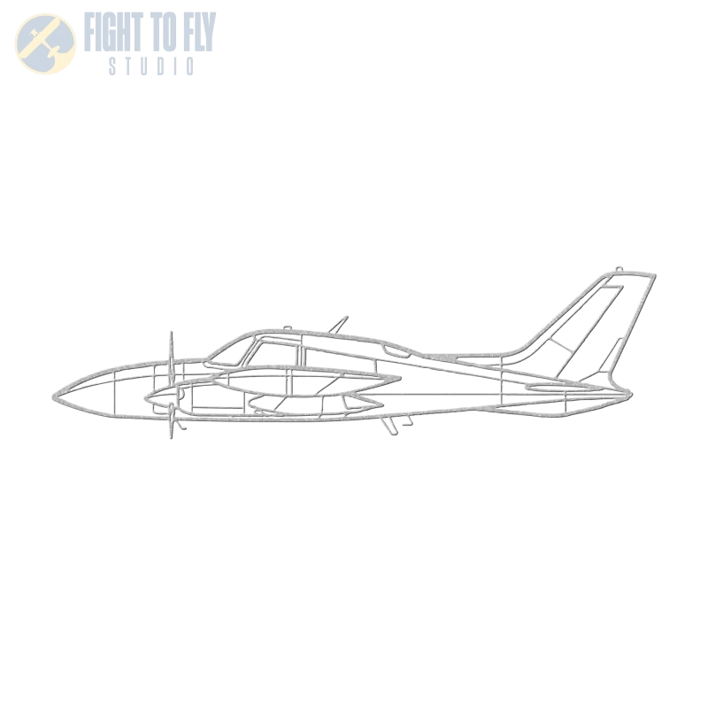 C 310R Die Cut Metal Wall Art - Sign - Pilot gifts - WWII warbird t-shirt