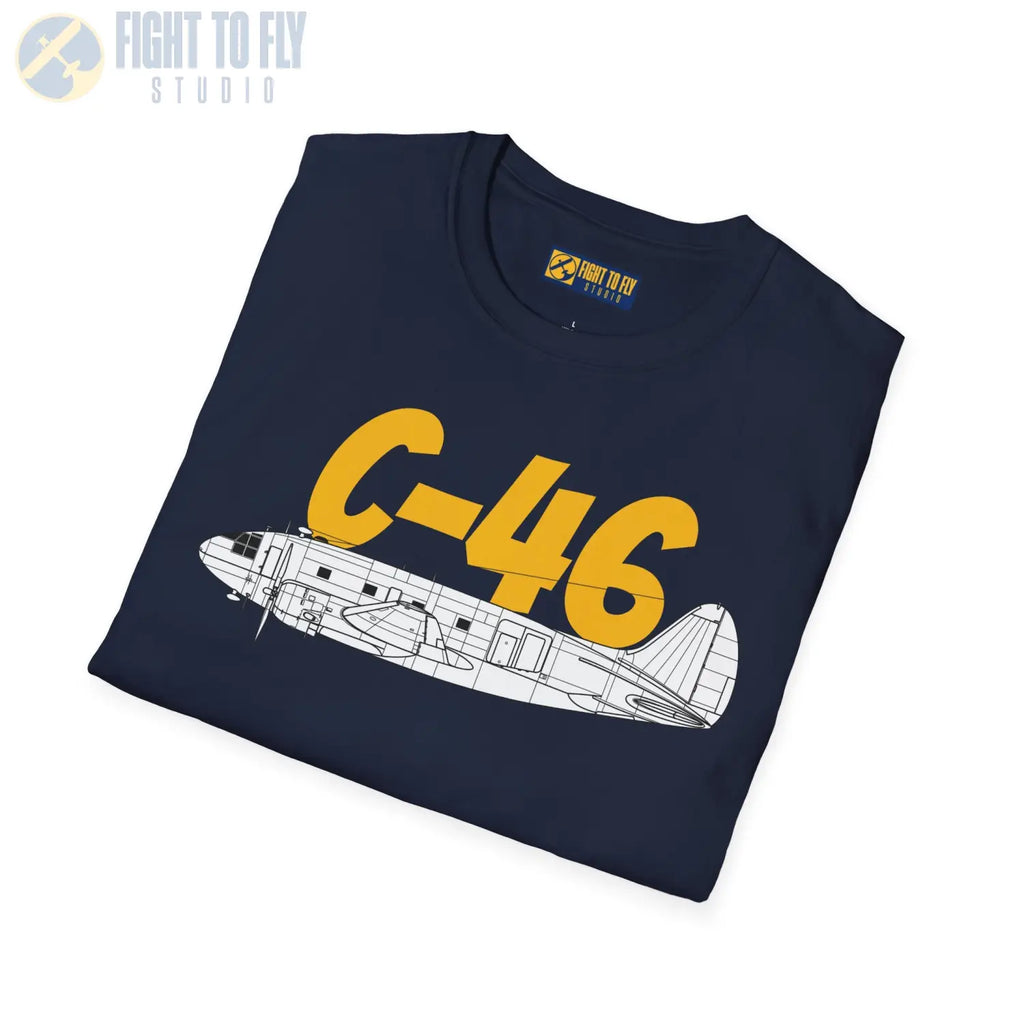 C-46 Commando Side Profile T-Shirt - Pilot gifts - WWII warbird t-shirt