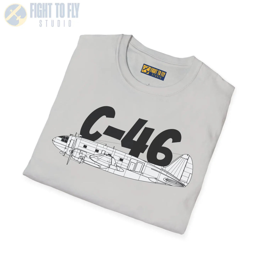C-46 Commando Side Profile T-Shirt - Pilot gifts - WWII warbird t-shirt