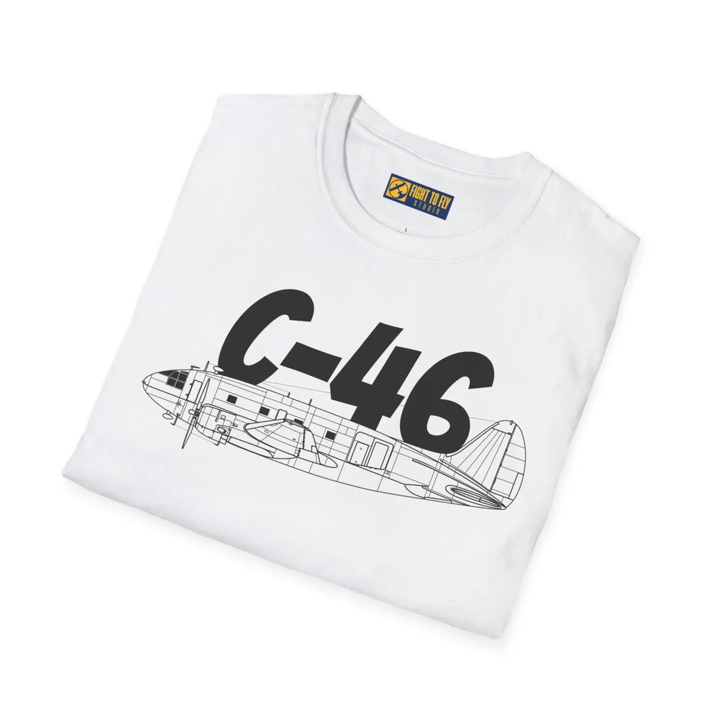 C-46 Commando Side Profile T-Shirt - Pilot gifts - WWII warbird t-shirt