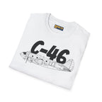 C-46 Commando Side Profile T-Shirt - Pilot gifts - WWII warbird t-shirt
