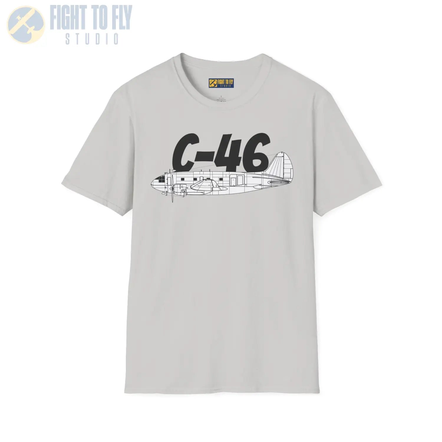 C-46 Commando Side Profile T-Shirt - Pilot gifts - WWII warbird t-shirt