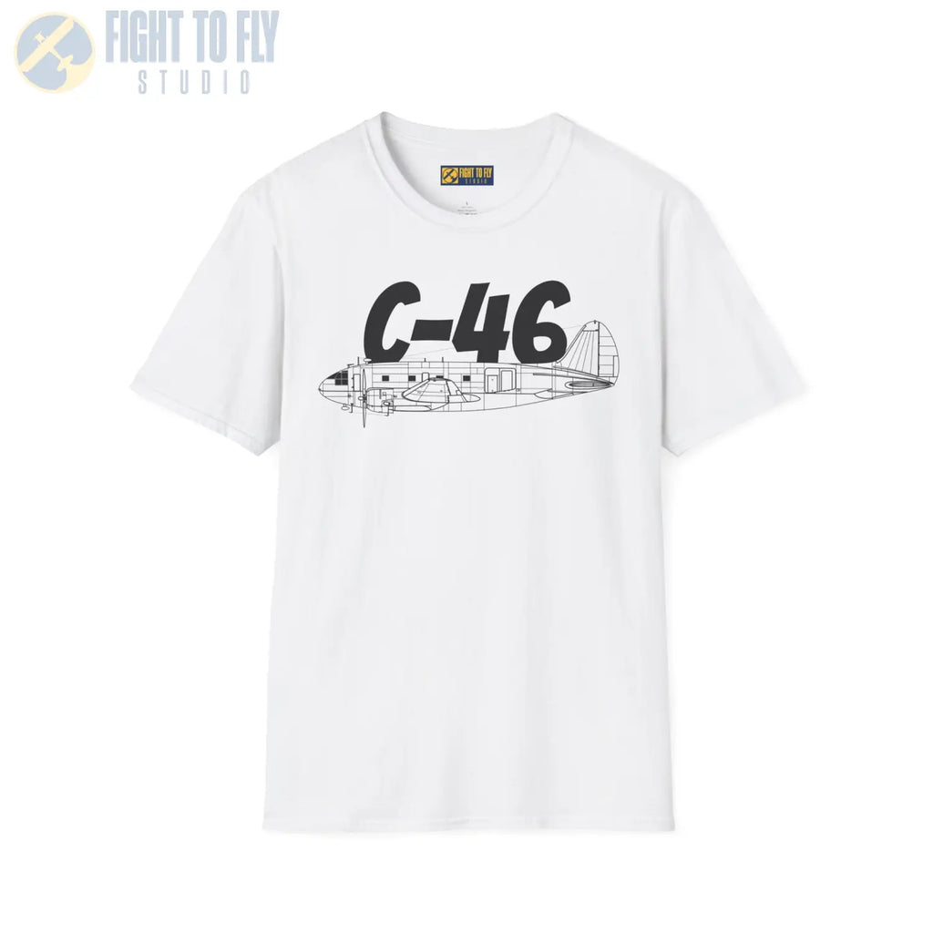 C-46 Commando Side Profile T-Shirt - Pilot gifts - WWII warbird t-shirt