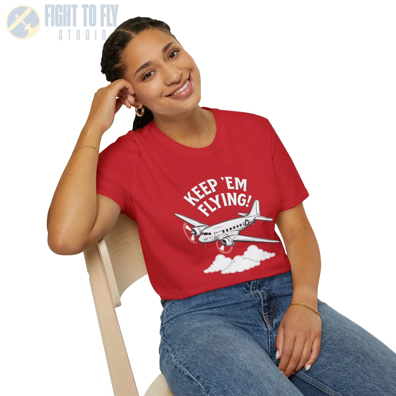 C 47 “Keep ’Em Flying!” T Shirt Pilot gifts WWII warbird t shirt