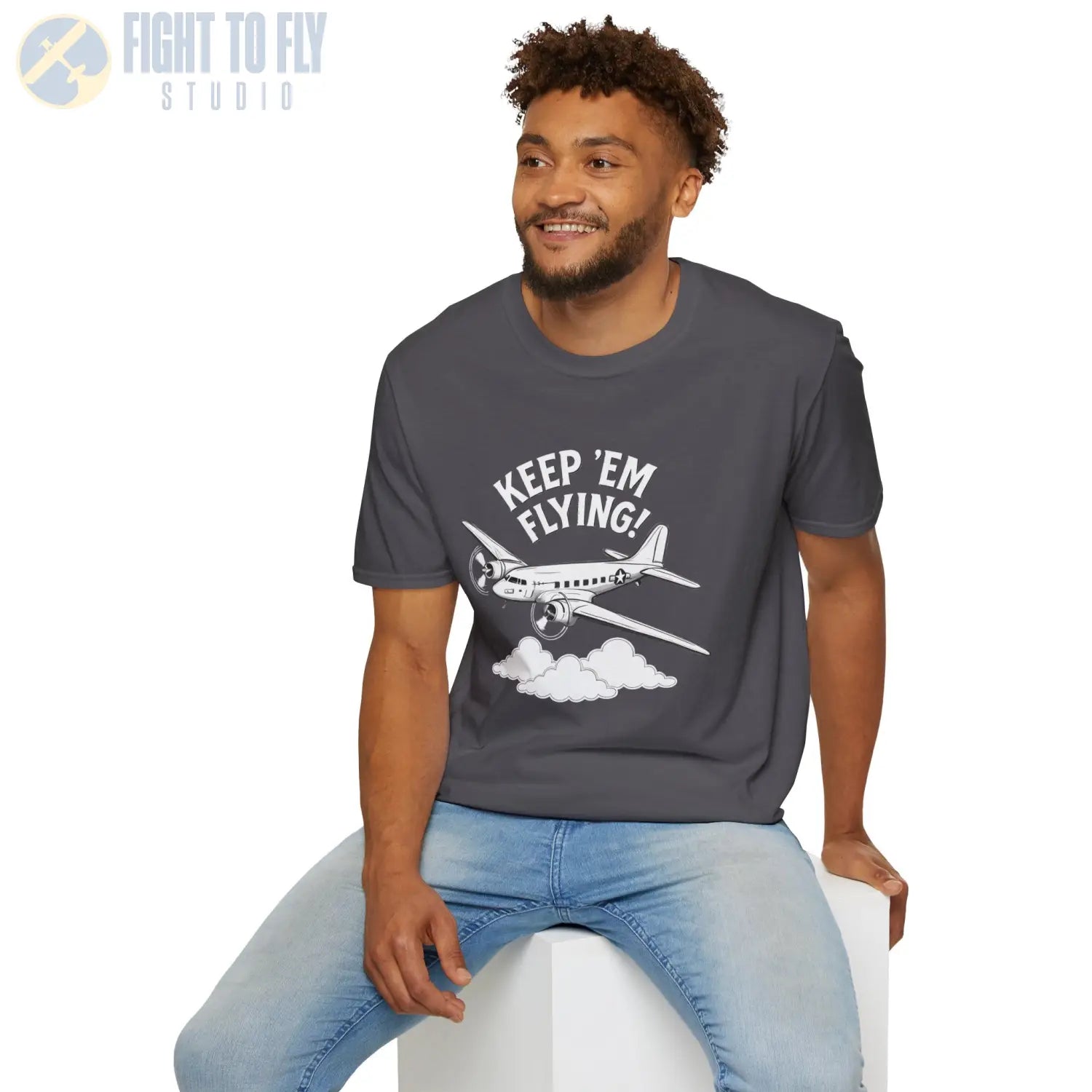 C 47 “Keep ’Em Flying!” T Shirt Pilot gifts WWII warbird t shirt
