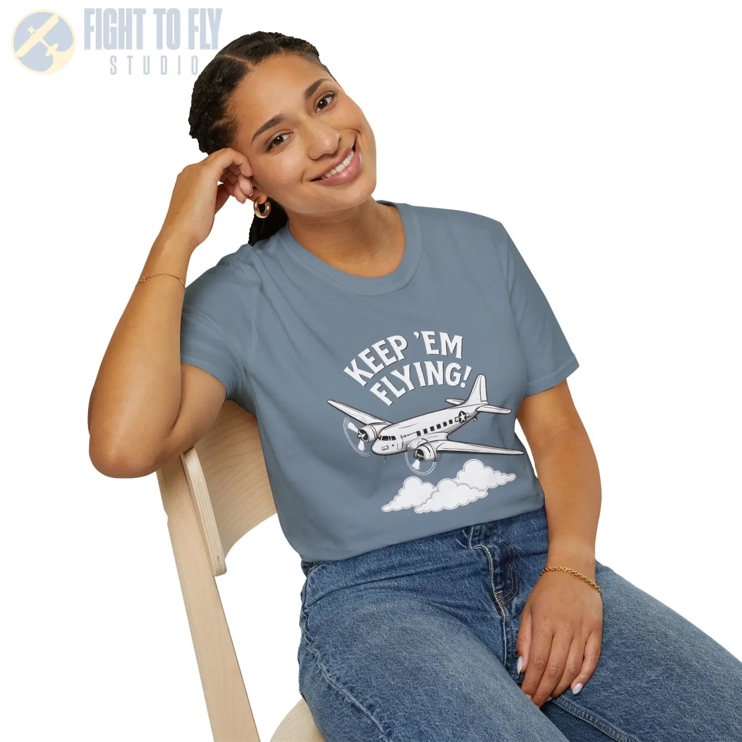 C 47 “Keep ’Em Flying!” T Shirt Pilot gifts WWII warbird t shirt