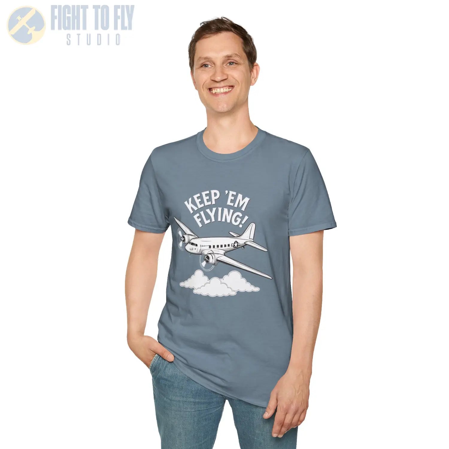 C 47 “Keep ’Em Flying!” T Shirt Pilot gifts WWII warbird t shirt