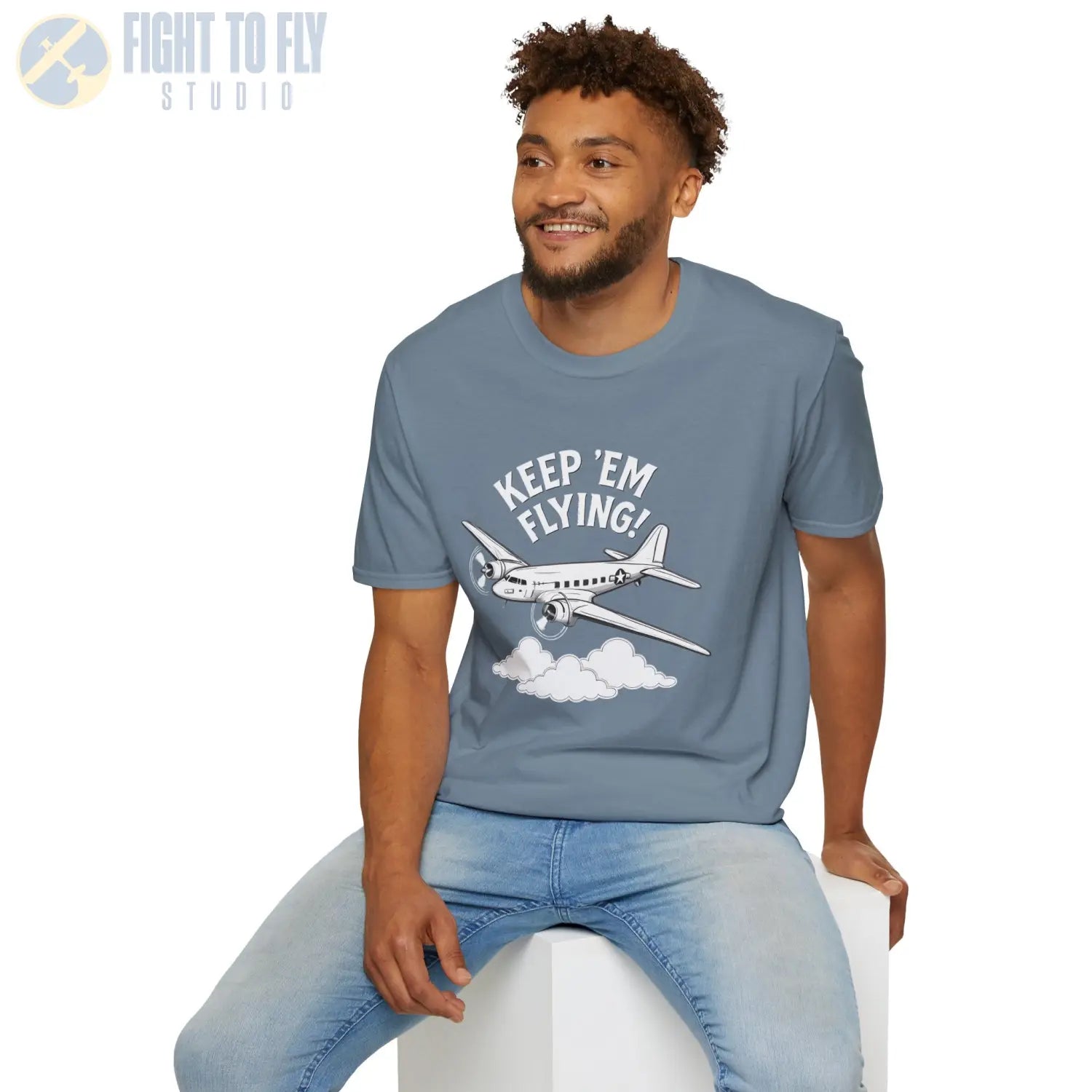 C 47 “Keep ’Em Flying!” T Shirt Pilot gifts WWII warbird t shirt