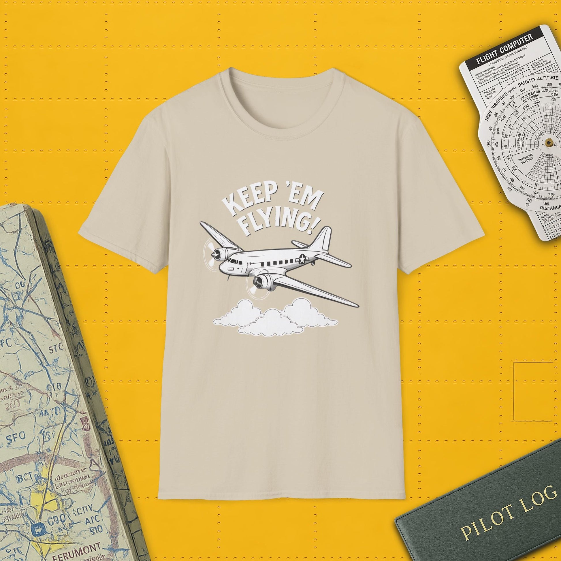 C-47 Premium T-Shirt – “Keep ’Em Flying!” WWII Transport Aircraft Graphic Tee - Pilot gifts - warbird t-shirt
