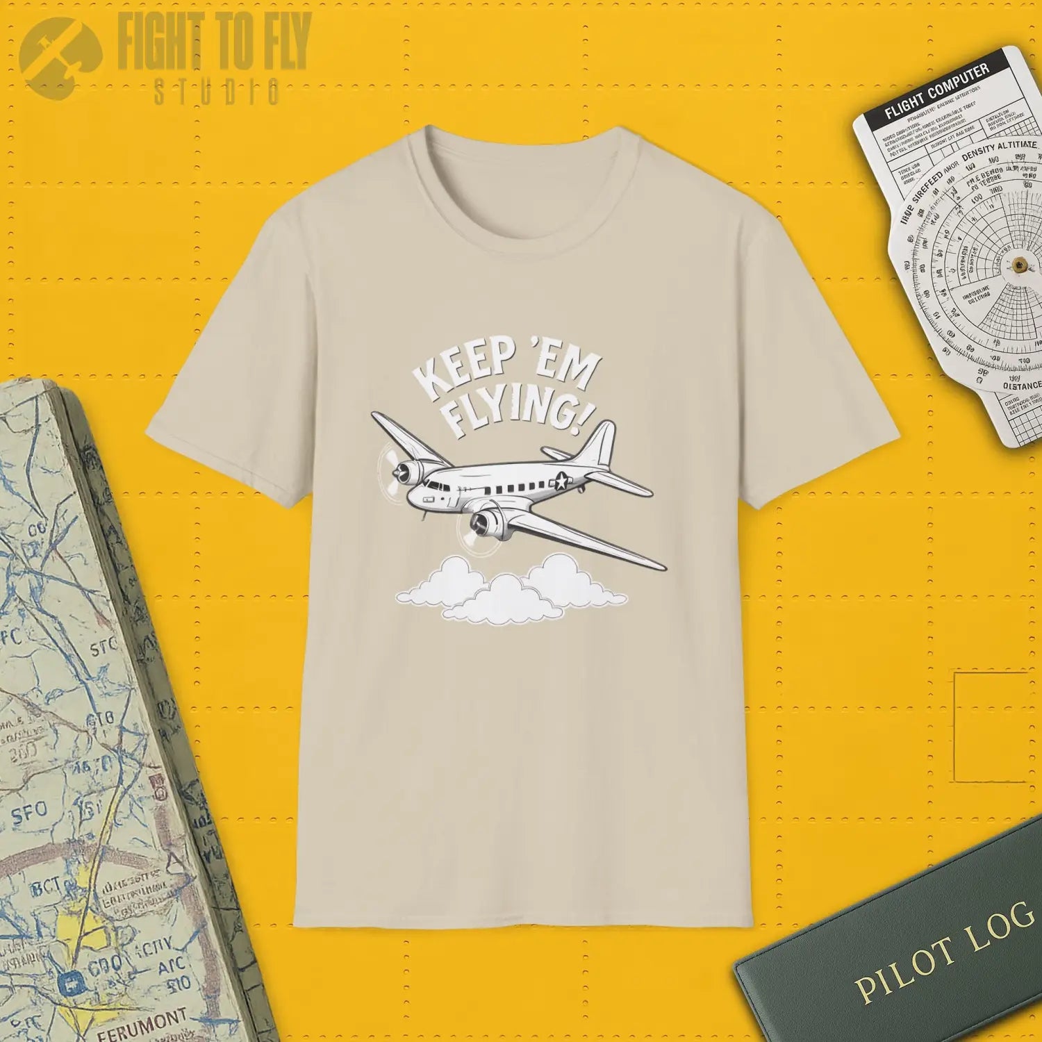 C 47 “Keep ’Em Flying!” T Shirt Pilot gifts WWII warbird t shirt