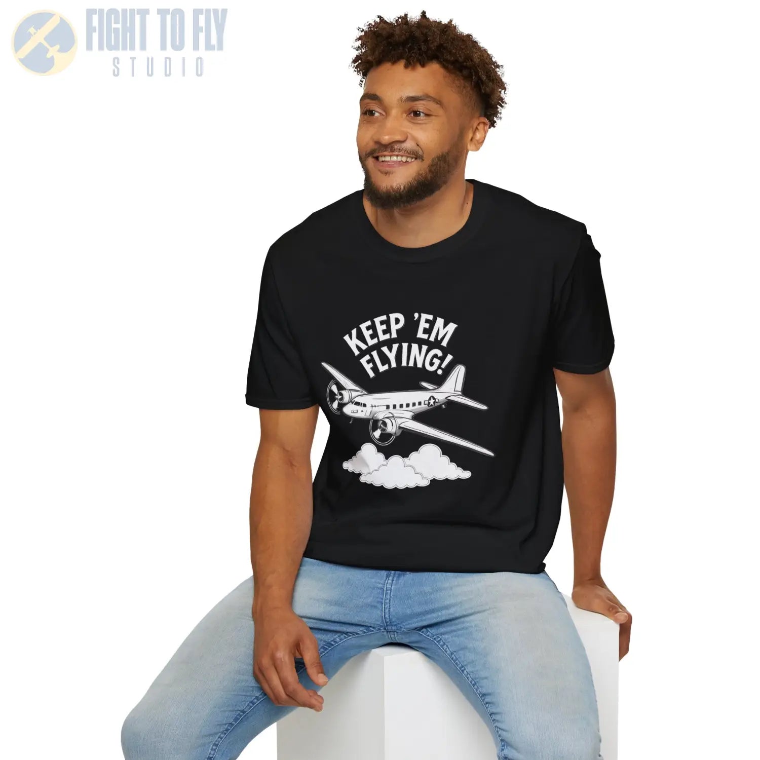 C 47 “Keep ’Em Flying!” T Shirt Pilot gifts WWII warbird t shirt