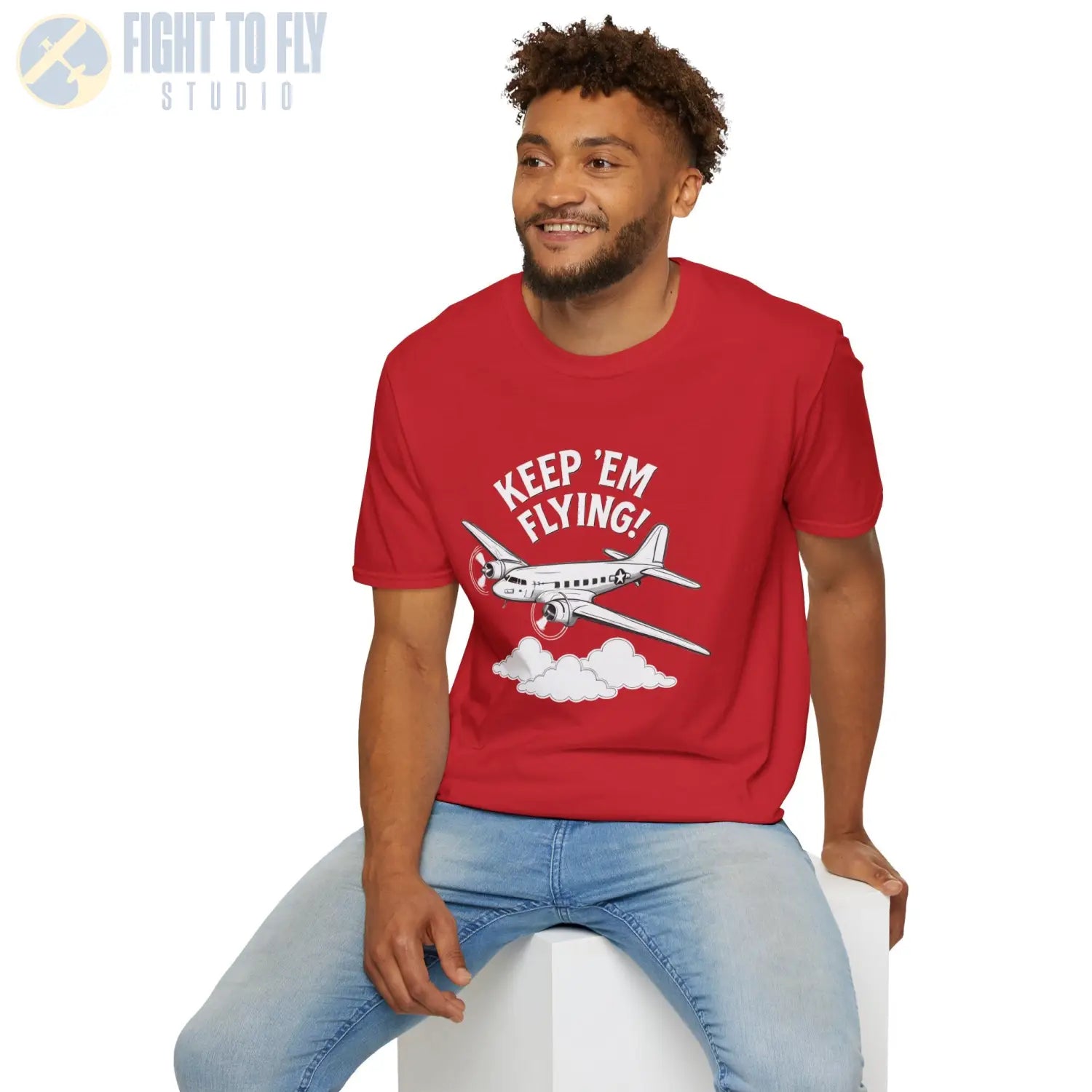 C 47 “Keep ’Em Flying!” T Shirt Pilot gifts WWII warbird t shirt