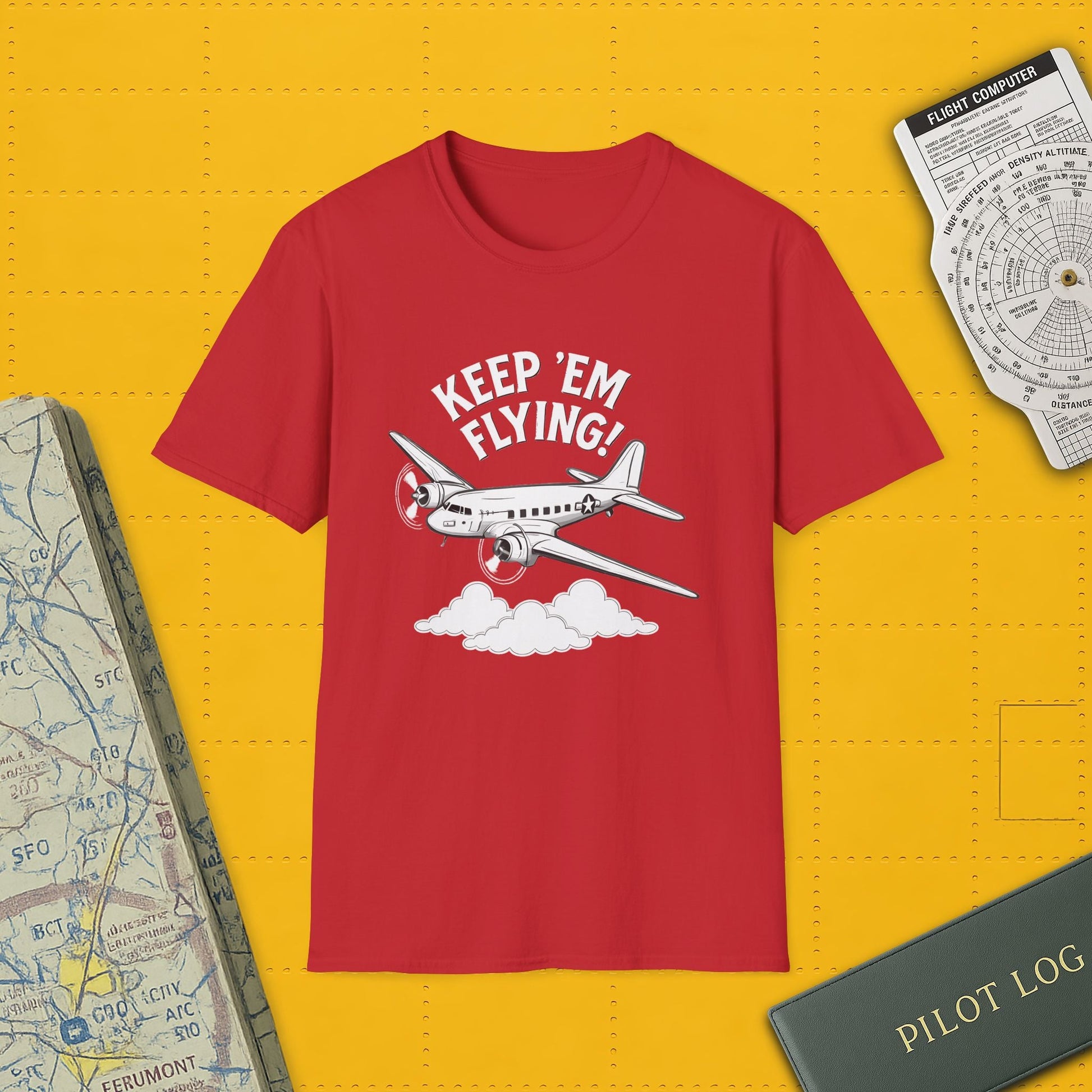 C-47 Premium T-Shirt – “Keep ’Em Flying!” WWII Transport Aircraft Graphic Tee - Pilot gifts - warbird t-shirt