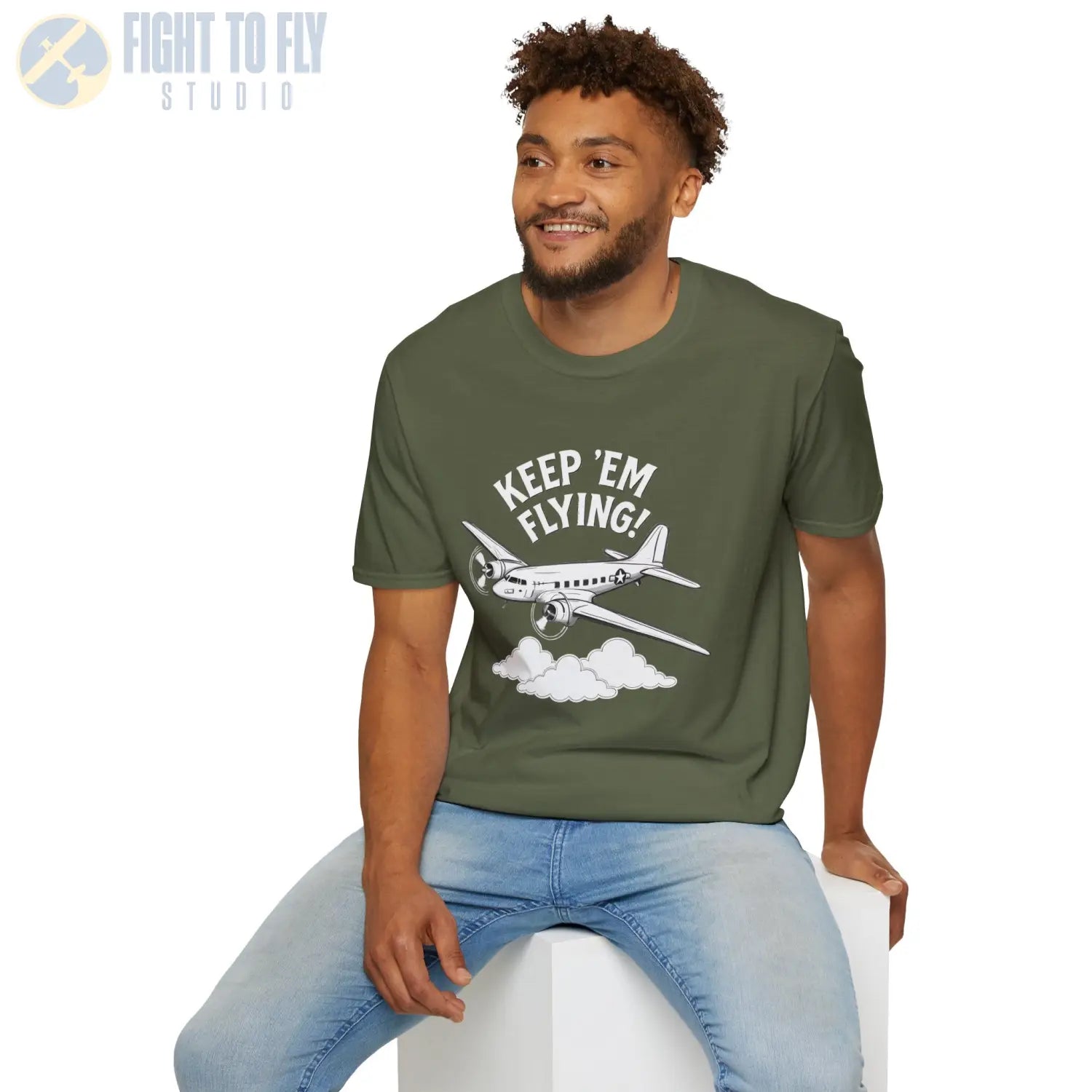 C 47 “Keep ’Em Flying!” T Shirt Pilot gifts WWII warbird t shirt