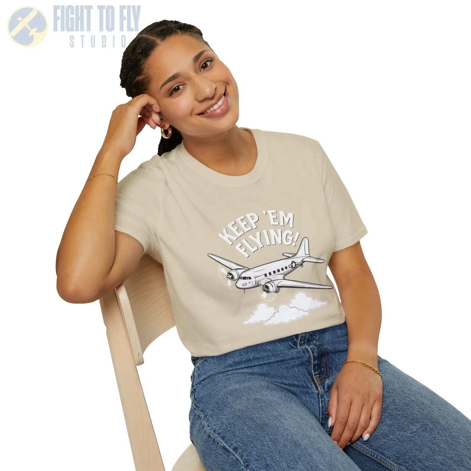 C 47 “Keep ’Em Flying!” T Shirt Pilot gifts WWII warbird t shirt