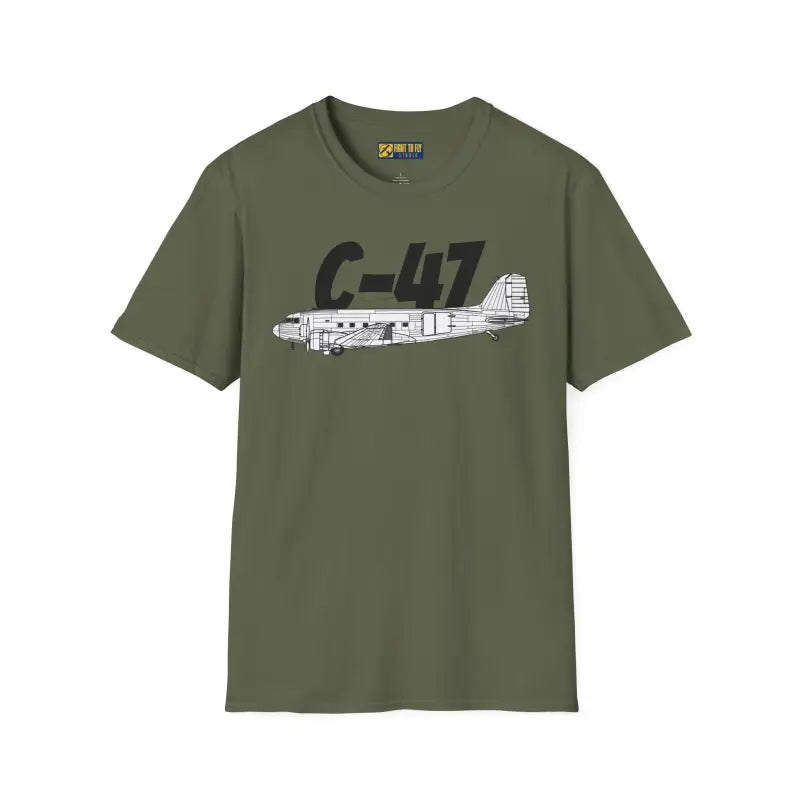 C 47 Side Profile T Shirt – WWII Troop Transport Tee Pilot gifts warbird t shirt