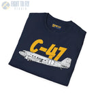 C-47 Dakota Side Profile T-Shirt - Pilot gifts - WWII warbird t-shirt
