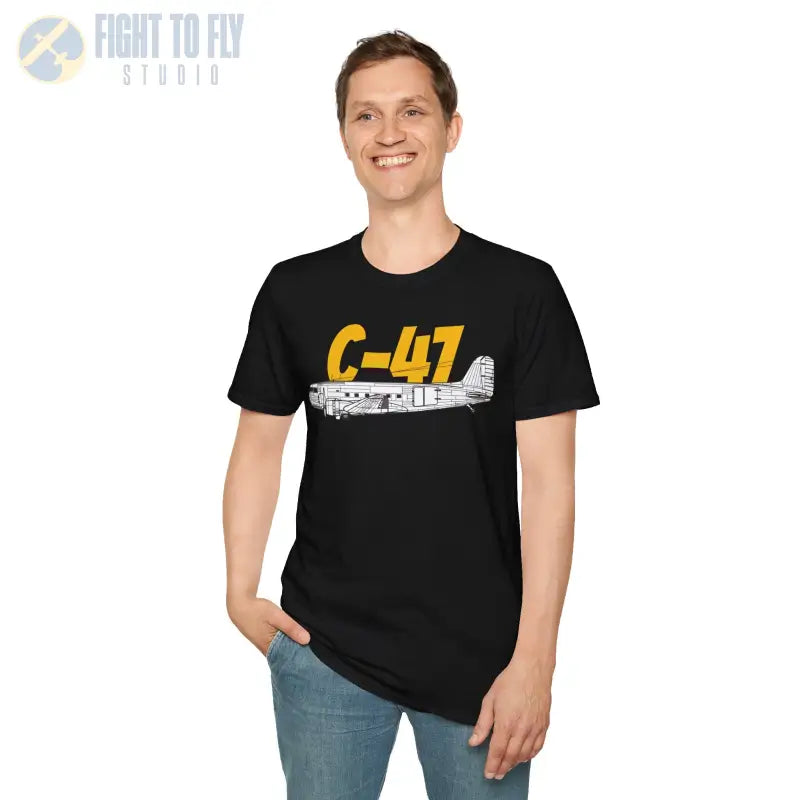 C 47 Side Profile T Shirt – WWII Troop Transport Tee Pilot gifts warbird t shirt