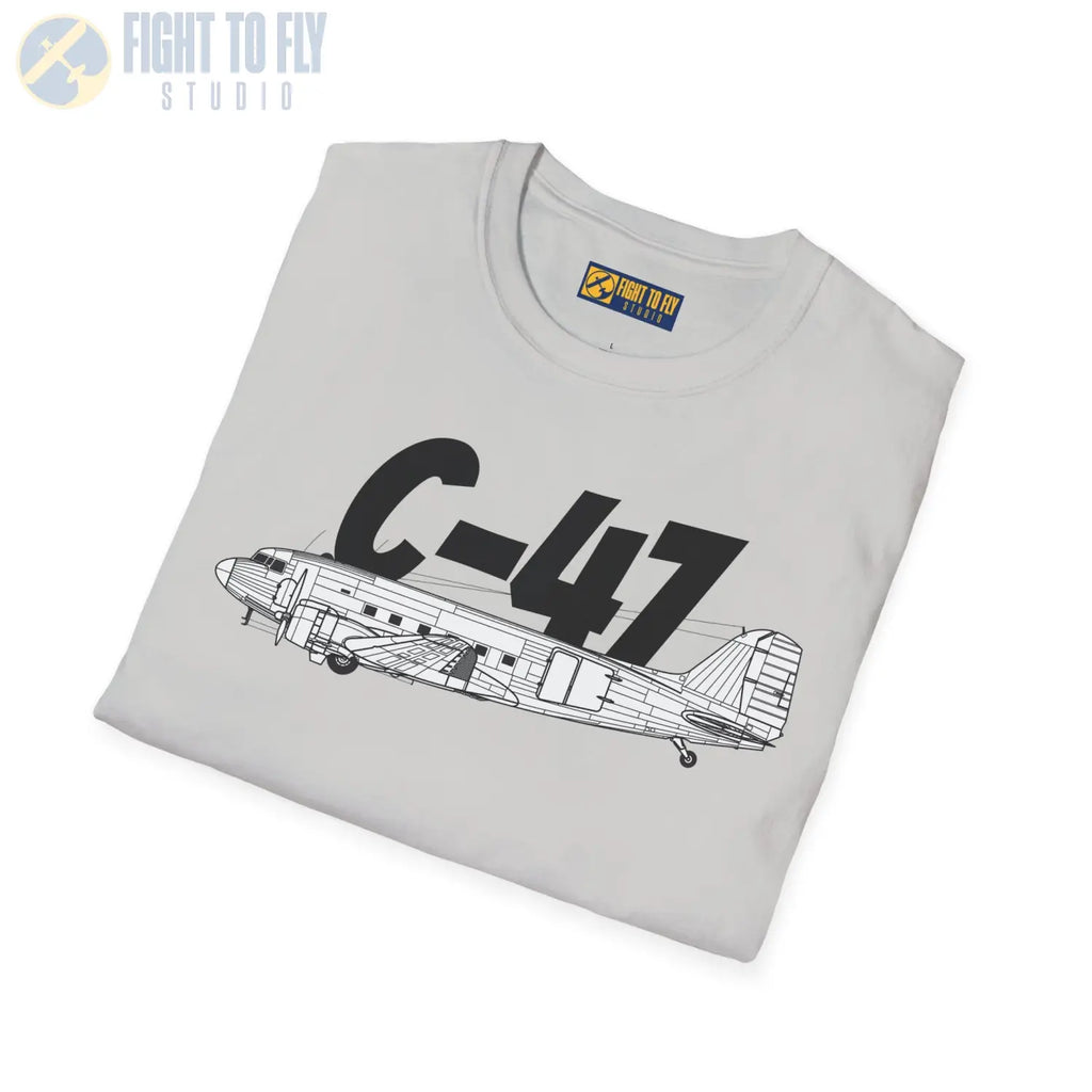 C-47 Dakota Side Profile T-Shirt - Pilot gifts - WWII warbird t-shirt