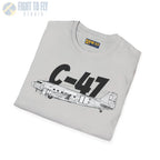 C-47 Dakota Side Profile T-Shirt - Pilot gifts - WWII warbird t-shirt