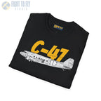 C-47 Dakota Side Profile T-Shirt - Pilot gifts - WWII warbird t-shirt
