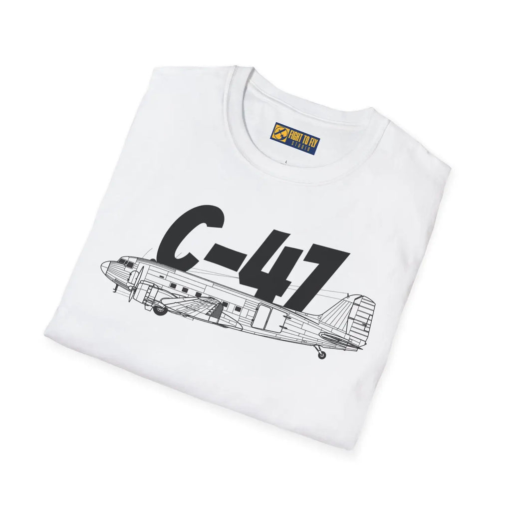 C-47 Dakota Side Profile T-Shirt - Pilot gifts - WWII warbird t-shirt