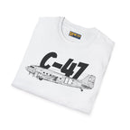C-47 Dakota Side Profile T-Shirt - Pilot gifts - WWII warbird t-shirt