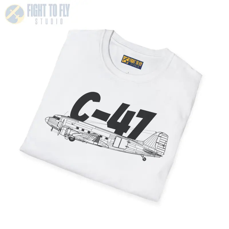 C 47 Side Profile T Shirt – WWII Troop Transport Tee Pilot gifts warbird t shirt