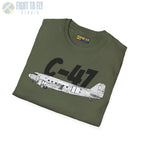 C-47 Dakota Side Profile T-Shirt - Pilot gifts - WWII warbird t-shirt