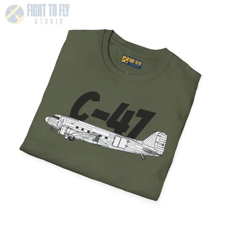 C 47 Side Profile T Shirt – WWII Troop Transport Tee Pilot gifts warbird t shirt
