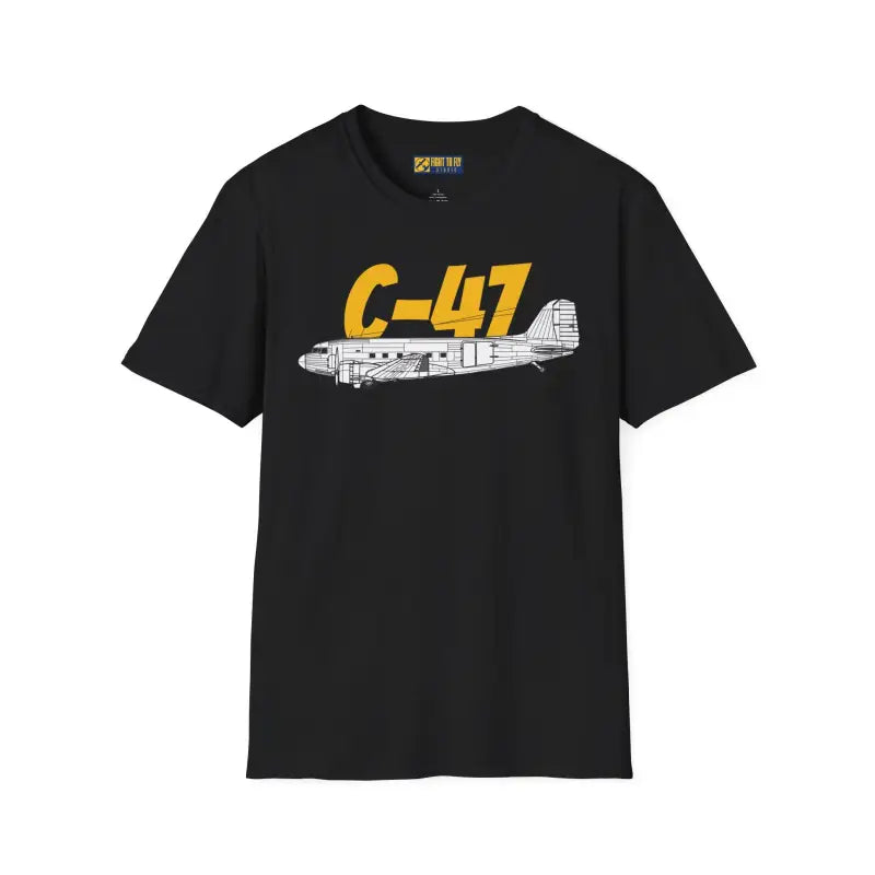 C 47 Side Profile T Shirt – WWII Troop Transport Tee Pilot gifts warbird t shirt