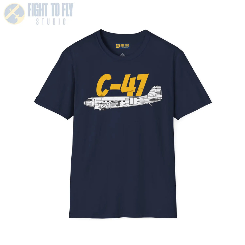 C-47 Dakota Side Profile T-Shirt - Pilot gifts - WWII warbird t-shirt