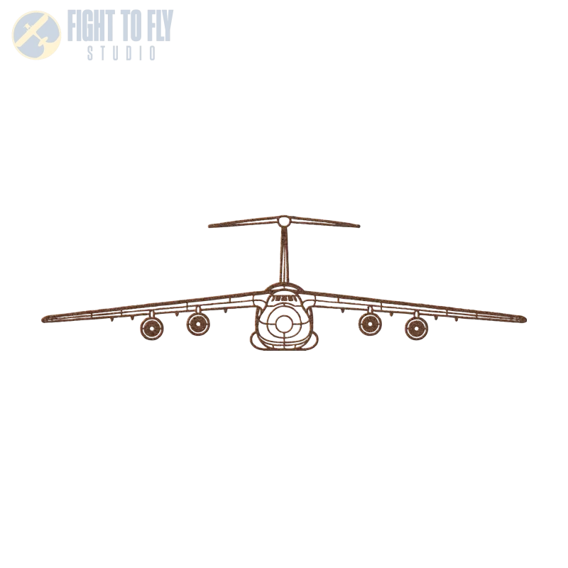 C-5 Front View Die Cut Metal Wall Art - Sign - Pilot gifts - WWII warbird t-shirt