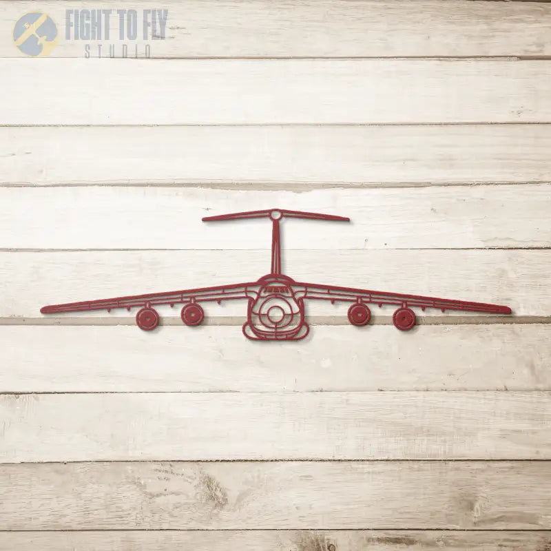C-5 Front View Die Cut Metal Wall Art - Sign - Pilot gifts - WWII warbird t-shirt
