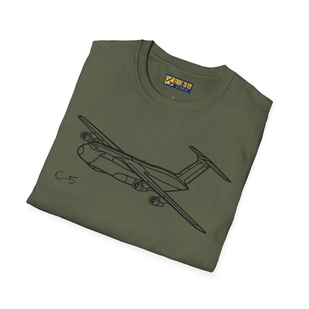 C-5 T-Shirt – Galaxy Strategic Airlifter Aviation Tee - Pilot gifts - WWII warbird t-shirt