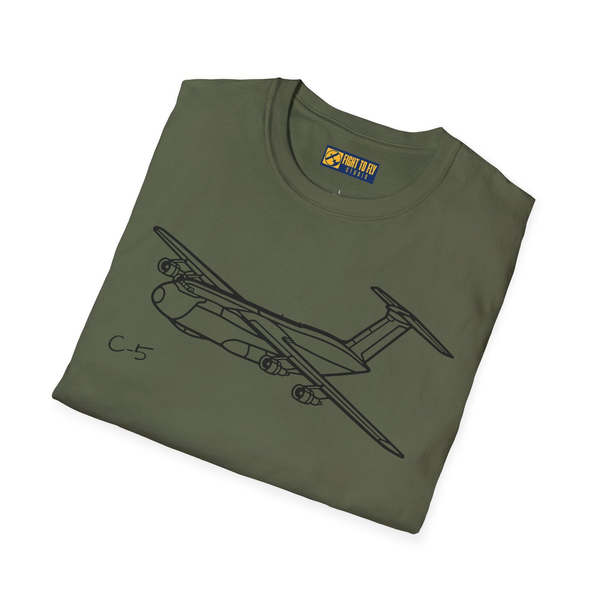 C-5 T-Shirt – Galaxy Strategic Airlifter Aviation Tee - Pilot gifts - WWII warbird t-shirt
