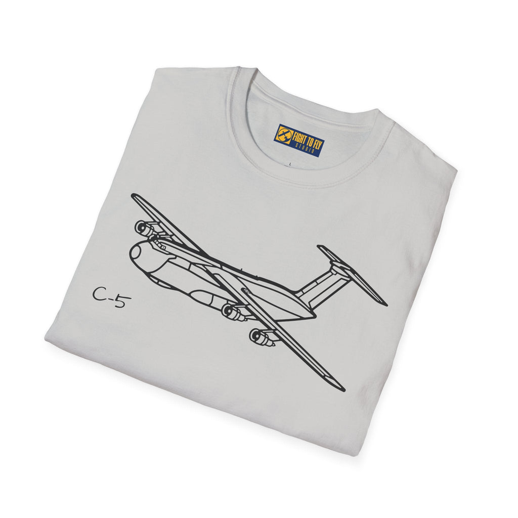 C-5 T-Shirt – Galaxy Strategic Airlifter Aviation Tee - Pilot gifts - WWII warbird t-shirt
