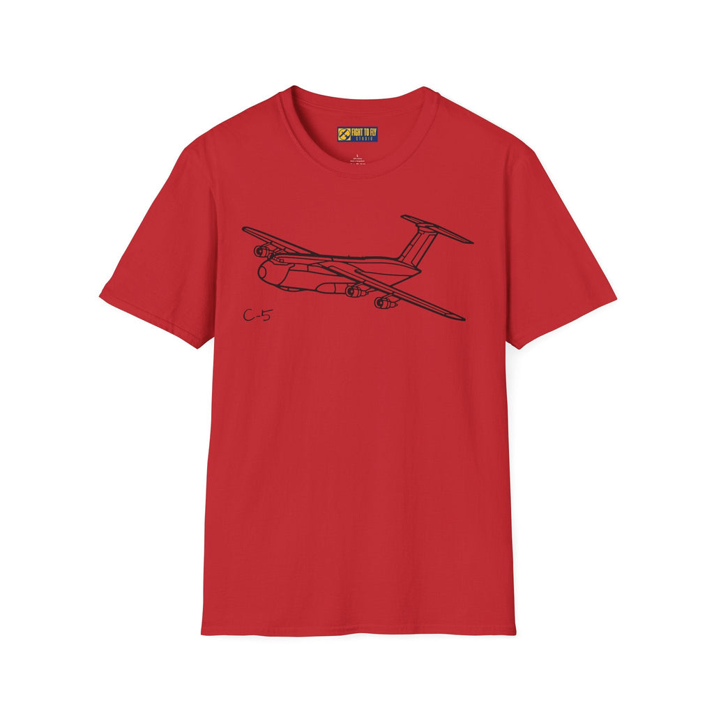 C-5 T-Shirt – Galaxy Strategic Airlifter Aviation Tee - Pilot gifts - WWII warbird t-shirt