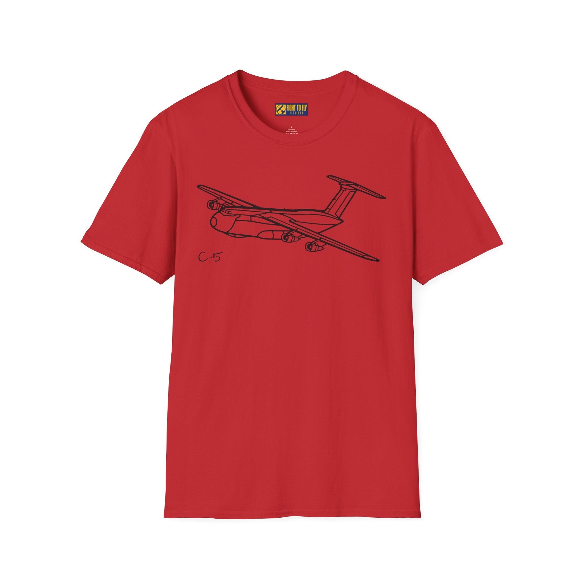 C-5 T-Shirt – Galaxy Strategic Airlifter Aviation Tee - Pilot gifts - WWII warbird t-shirt