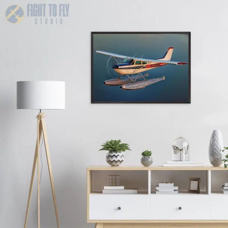 Calm Waters: Cessna 172 Floatplane by Lake Sammamish - Print Material - Gifts for pilots - Aviation apparel