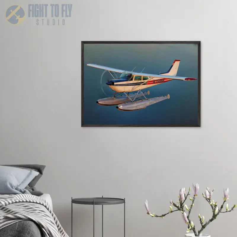 Calm Waters: Cessna 172 Floatplane by Lake Sammamish - Print Material - Gifts for pilots - Aviation apparel