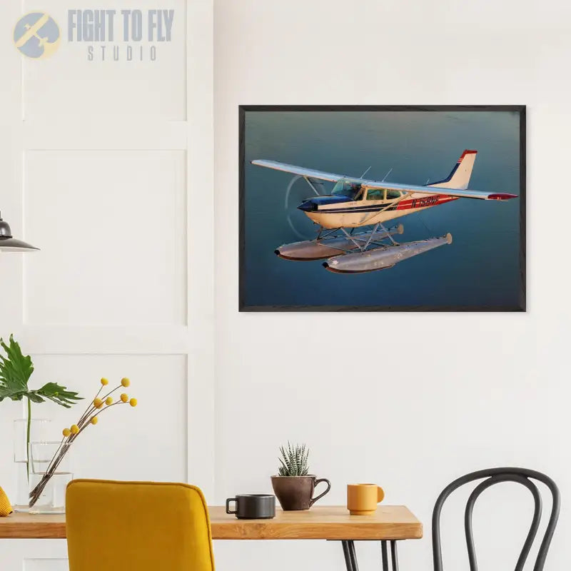 Calm Waters: Cessna 172 Floatplane by Lake Sammamish - Print Material - Gifts for pilots - Aviation apparel