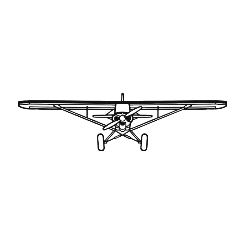 Carbon Cub Die Cut Metal Wall Art - Sign - Pilot gifts - WWII warbird t-shirt