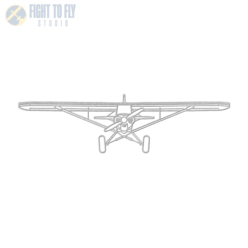 Carbon Cub Die Cut Metal Wall Art - Sign - Pilot gifts - WWII warbird t-shirt