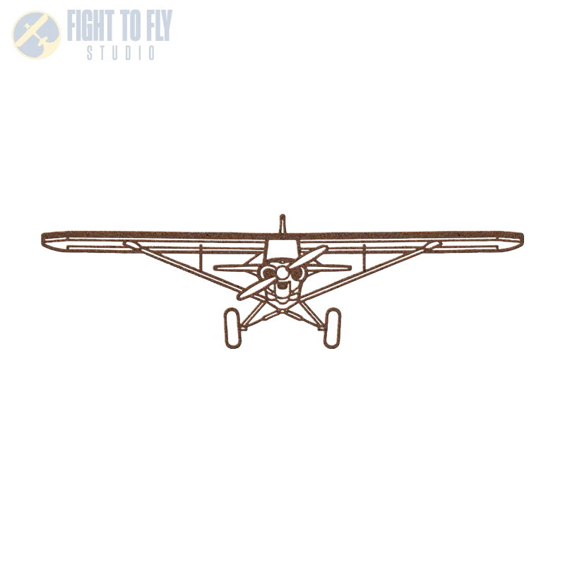 Carbon Cub Die Cut Metal Wall Art - Sign - Pilot gifts - WWII warbird t-shirt